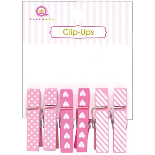 Декоративные прищепки Queen & Co, розовый
