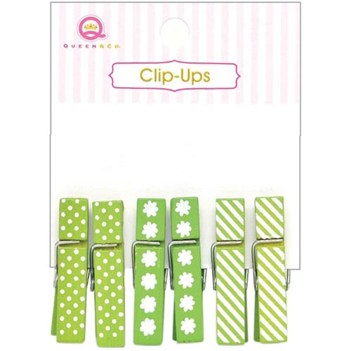 Декоративные прищепки Queen & Co, зелёный