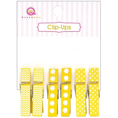 Декоративные прищепки Queen & Co, жёлтый