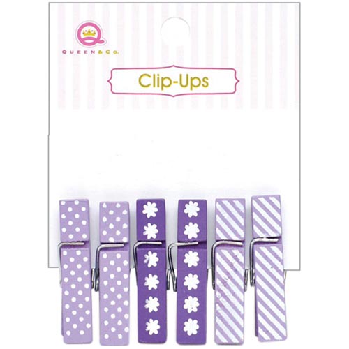 Декоративные прищепки Queen & Co, фиолетовый