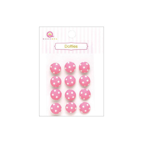 Тканевые дотсы-пуговки Queen & Co, розовый