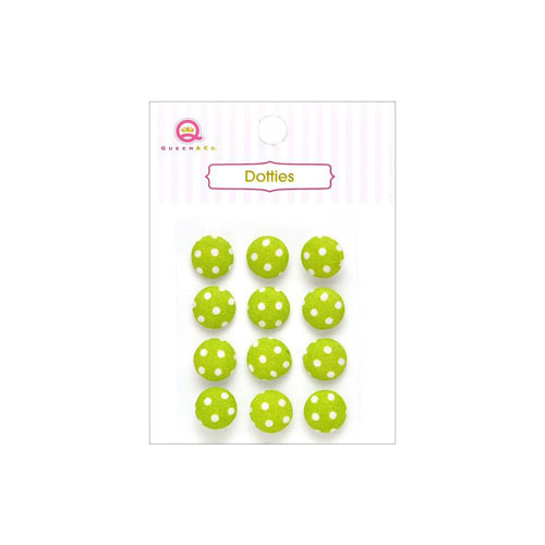 Тканевые дотсы-пуговки Queen & Co, зелёный