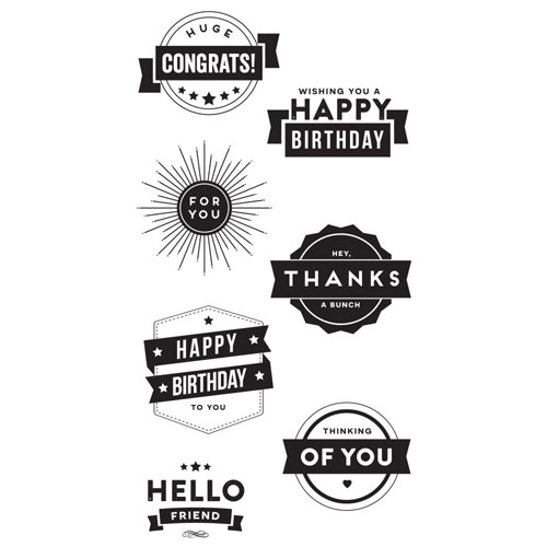 Набор штампов Jillibean Soup "Печати и баннеры"