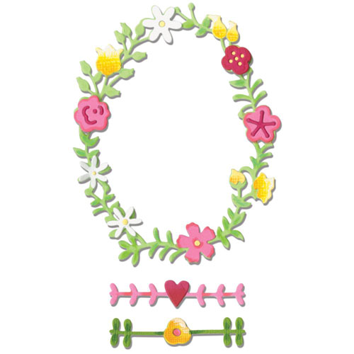 Ножи для вырубки Sizzix Thinlits "Цветочный венок №2"