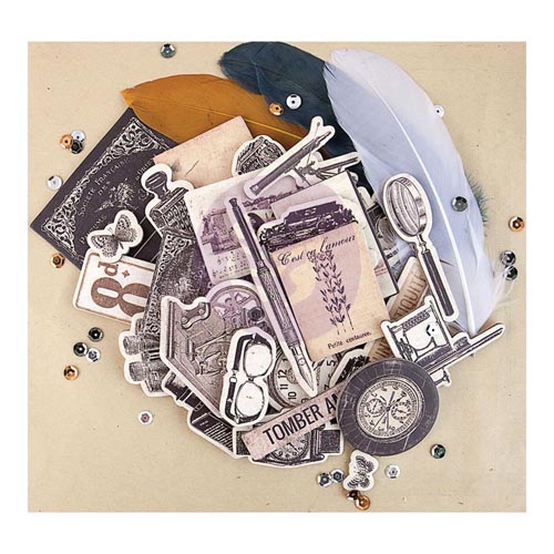 Украшения из чипборда Prima "The Archivist"