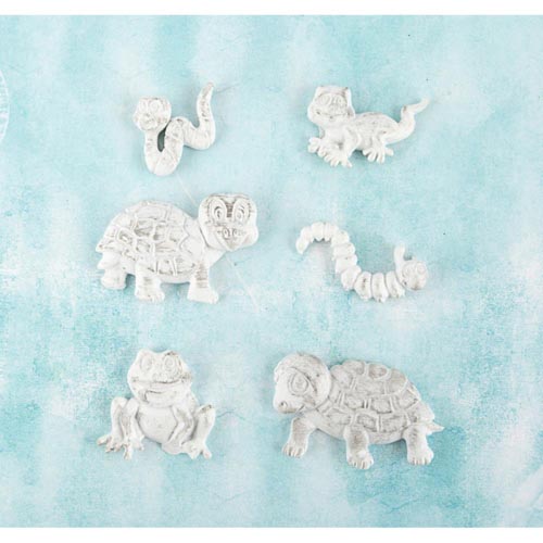 Гипсовые украшения Prima Shabby Chic "Рептилии"