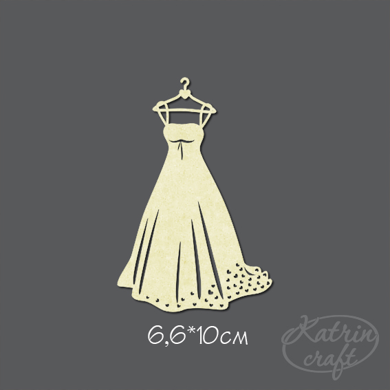 Чипборд "Свадебное платье"