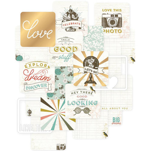 Набор фольгированных квадратных карточек Project Life "Adventure Edition"