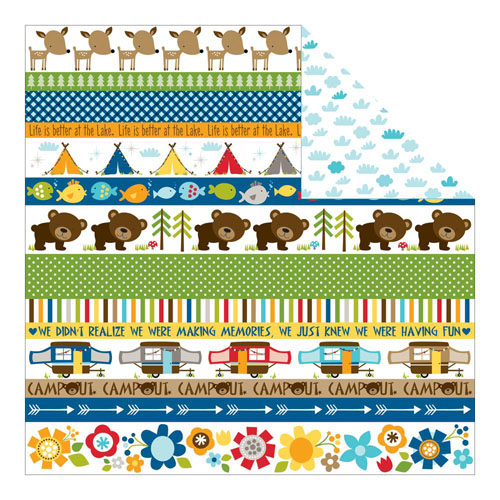 Двусторонняя бумага Bella BLVD "Campout"Borders (Bella49)