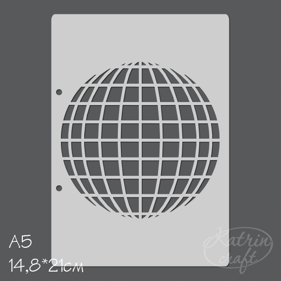 Трафарет Katrin craft А5 "Земной шар"