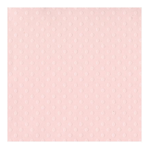Картон Bazzill с тиснением "горошек". Цвет мягкий ракушечный