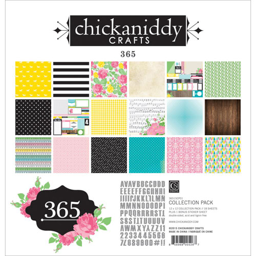 Набор бумаги 30,5 х 30,5 см Chickaniddy Crafts "365"