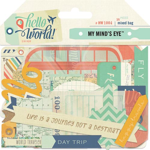 Набор картонной вырубки My Minds Eye "Hello World"