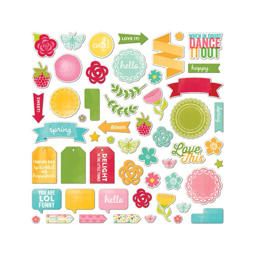 Набор картонной вырубки Jillibean Soup "Summer Red Raspberry"