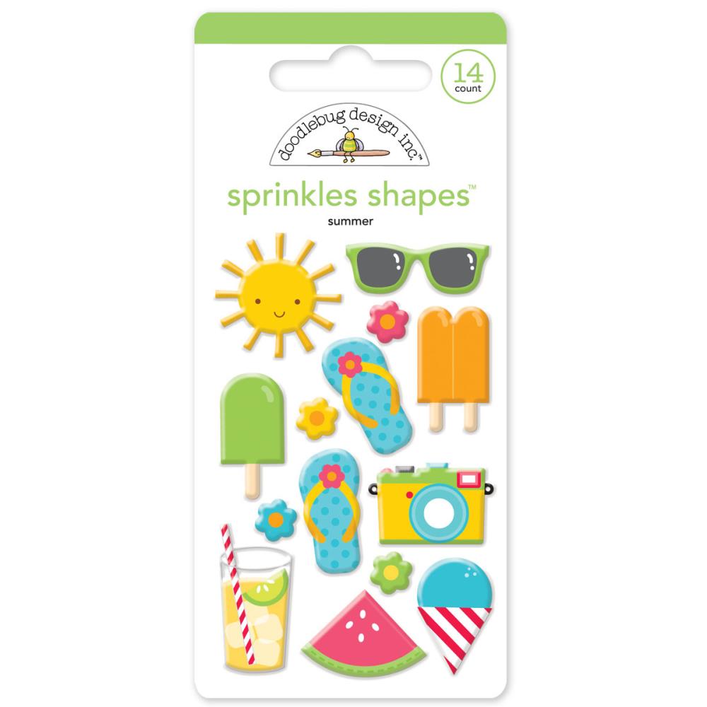 Наклейки эпоксидные Doodlebug "Sunkissed Sprinkles"