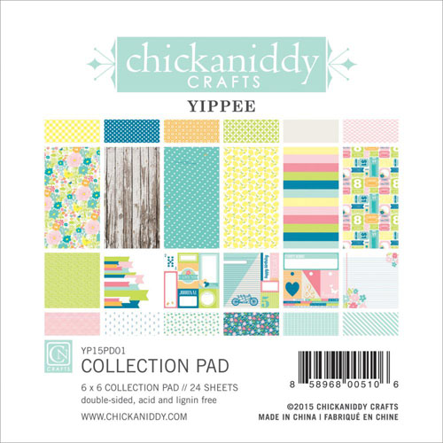 Набор бумаги 15 х 15 см Chickaniddy Crafts "Yippee"