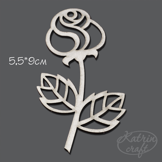 Чипборд "Роза маленькая"