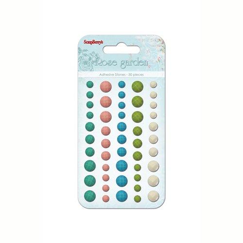 Клеевые граненые камушки Scrapberrys "Розы"