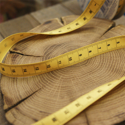 Лента атласная 12мм "Линейка",жёлтый