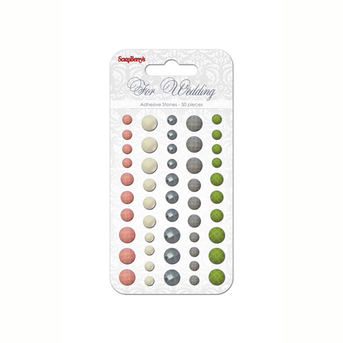 Клеевые граненые камушки Scrapberrys "Свадьба 1"