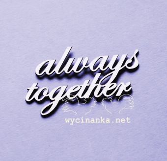 Вырубные элементы из чипборда "Надпись Always together", (258)