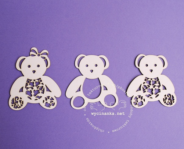 Вырубные элементы из чипборда "Три мишки" (263)