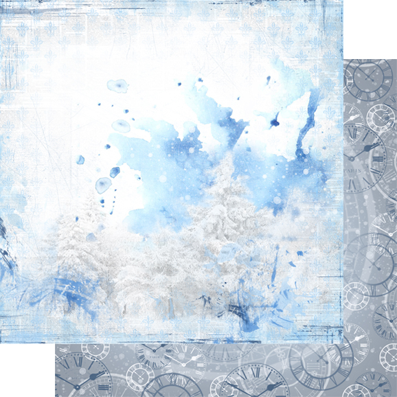 Двусторонняя бумага "Зимняя тайна", мотив 2 (VIN30)