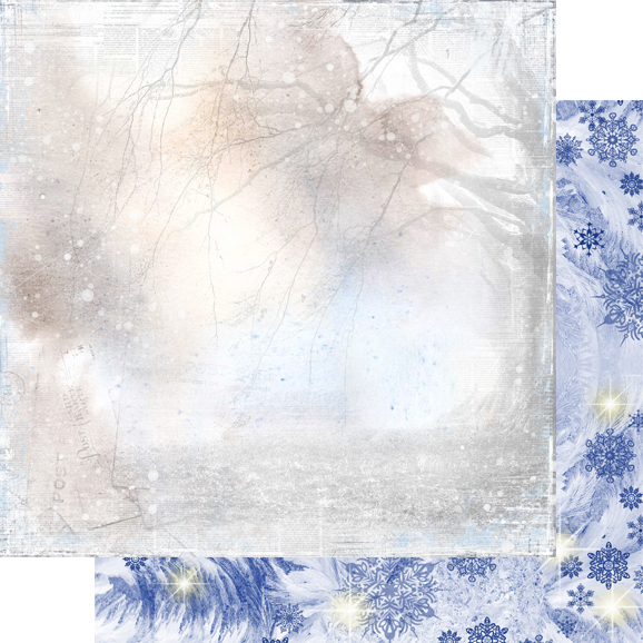 Двусторонняя бумага "Зимняя тайна", мотив 4 (VIN32)
