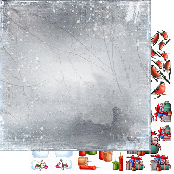 Двусторонняя бумага "Зимняя тайна", мотив 5 (VIN33)