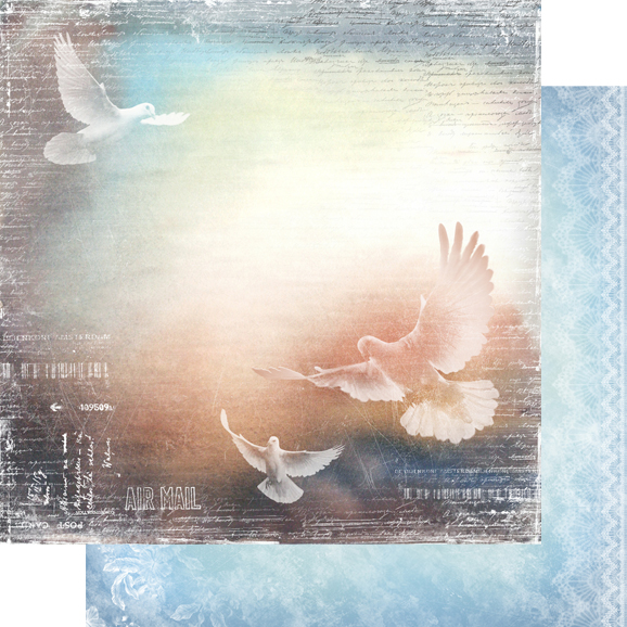 Двусторонняя бумага "Невесомость", мотив 6 (VIN40)