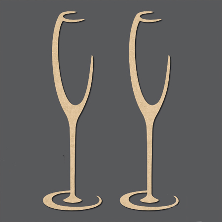 Чипборд "Бокалы 2 шт