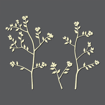 Чипборд "Набор три веточки"