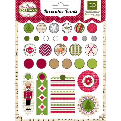 Набор брадс Echo Park "Home For The Holidays"