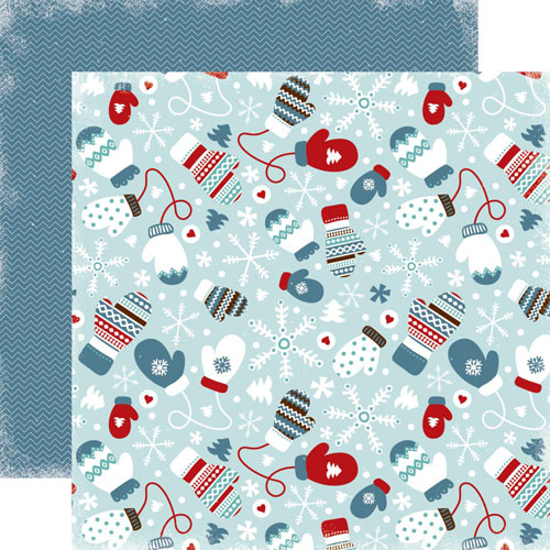 Двусторонняя бумага Carta Bella "All Bundled Up" Mittens (CBL99)