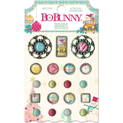 Набор брадс Bo Bunny "Candy Cane Lane"