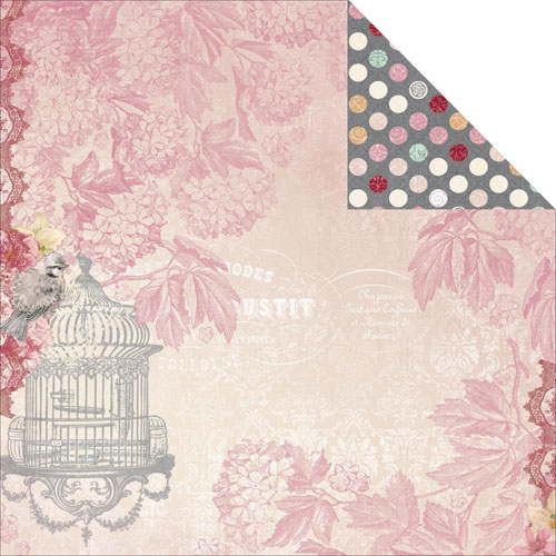 Двусторонняя бумага для скрапбукинга Bo Bunny "Madeleine" Symmetry (Bob321)