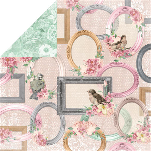 Двусторонняя бумага для скрапбукинга Bo Bunny "Madeleine" Allure (Bob326)