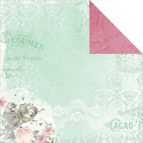 Двусторонняя бумага для скрапбукинга Bo Bunny "Madeleine" (Bob327)