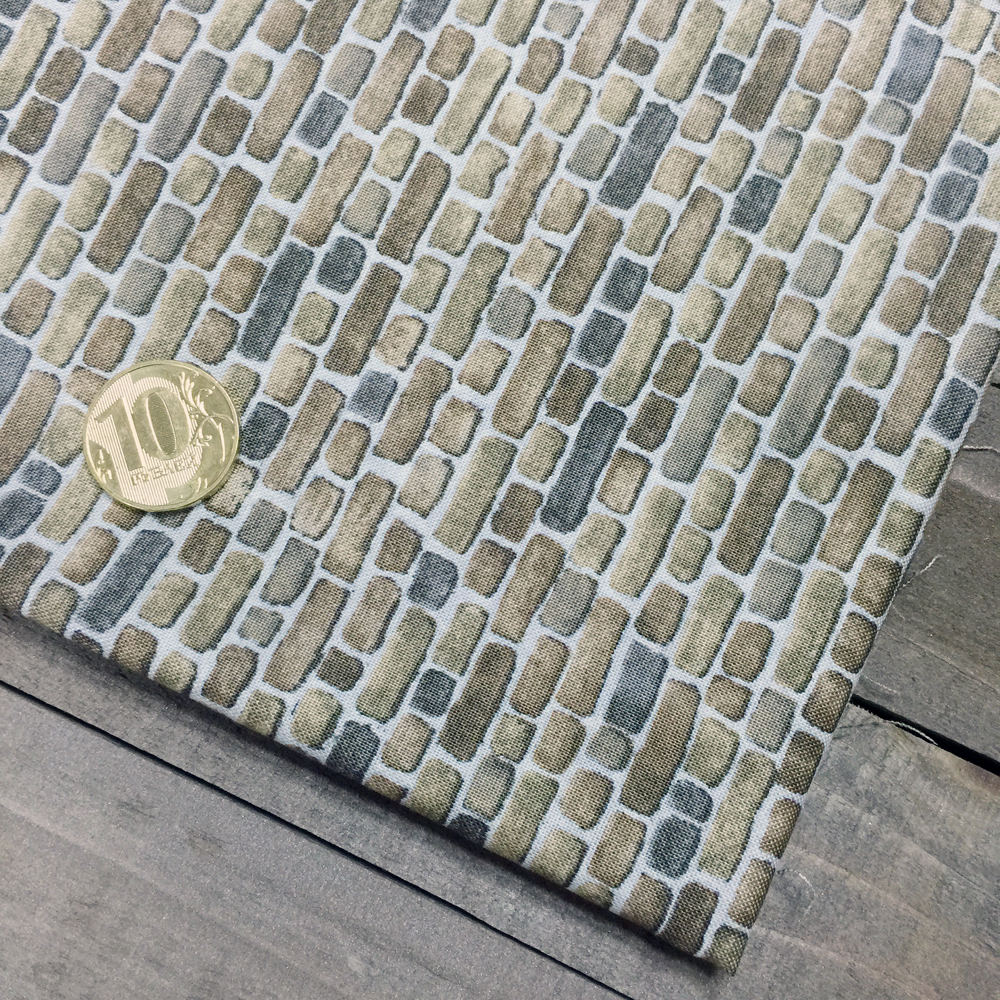 Ткань лоскутная 50 х 55см "4513", кирпичная стена