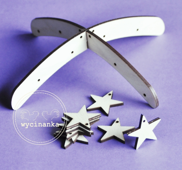 Заготовка для декорирования "Мобиль со звёздочками"