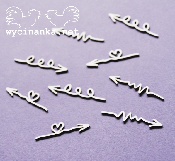 Вырубные элементы из чипборда "Стрелки дудлинг" (317)
