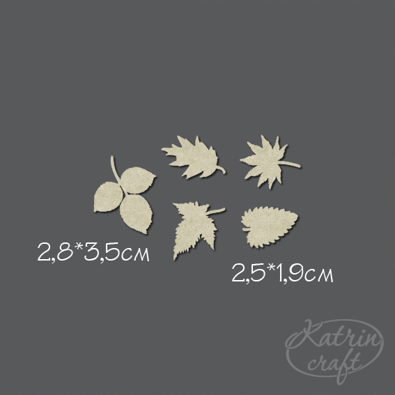 Чипборд "Листья №2 средние"