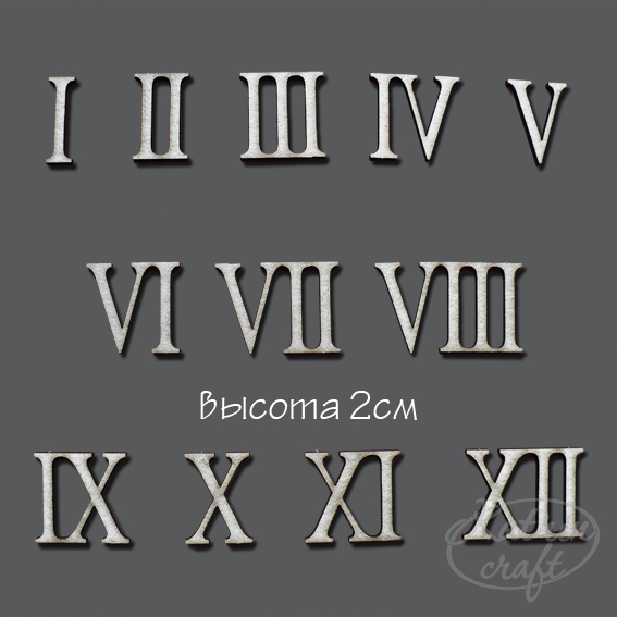 Чипборд "Цифры для циферблата 2см