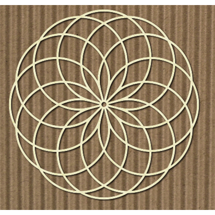 Чипборд "Фоновый Цветок №1 круглый"