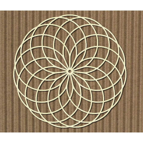 Чипборд "Фоновый Цветок №2 круглый"