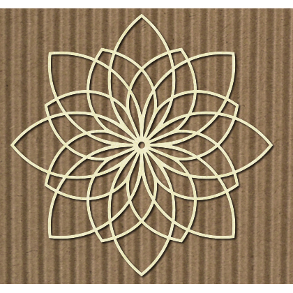 Чипборд "Фоновый Цветок №3 "