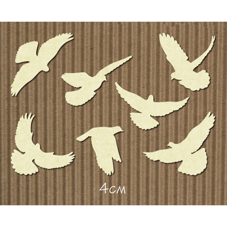 Чипборд "Голубиные стаи большие "