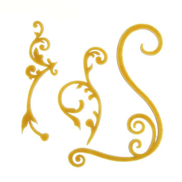 Вырубка из фетра "Завитки кукурузный"