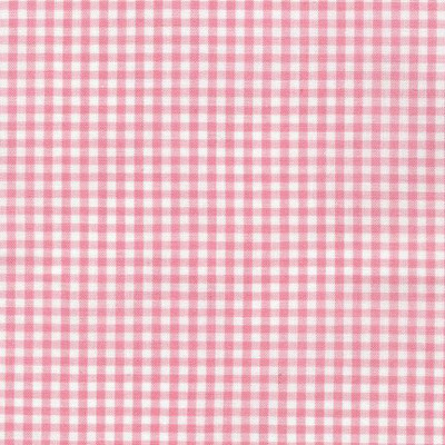 Ткань лоскутная 50 х 55 см "Carolina Gingham", Бело-розовая клетка.