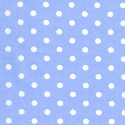 Ткань лоскутная 50 х 55 см "Pimatex Basic", белые горошины на голубом